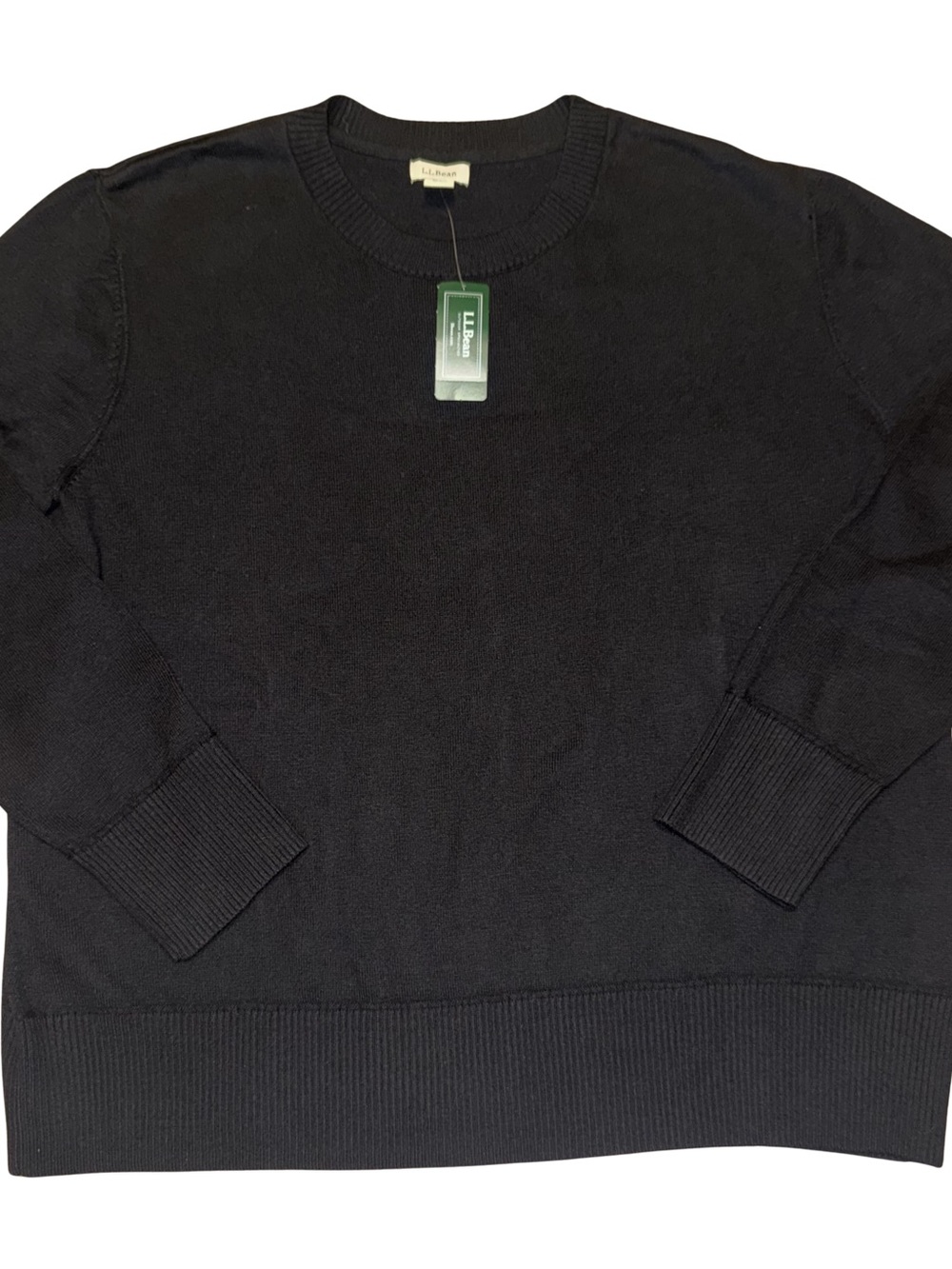 L.L. Bean Women’s Crewneck Sweater - Black Size L